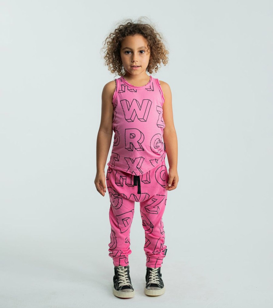 Girls * | Limit Offer Light A-Z Baggy Pants