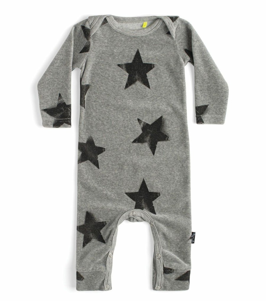 Babies * | Shop New Faded Star Velvet Overall