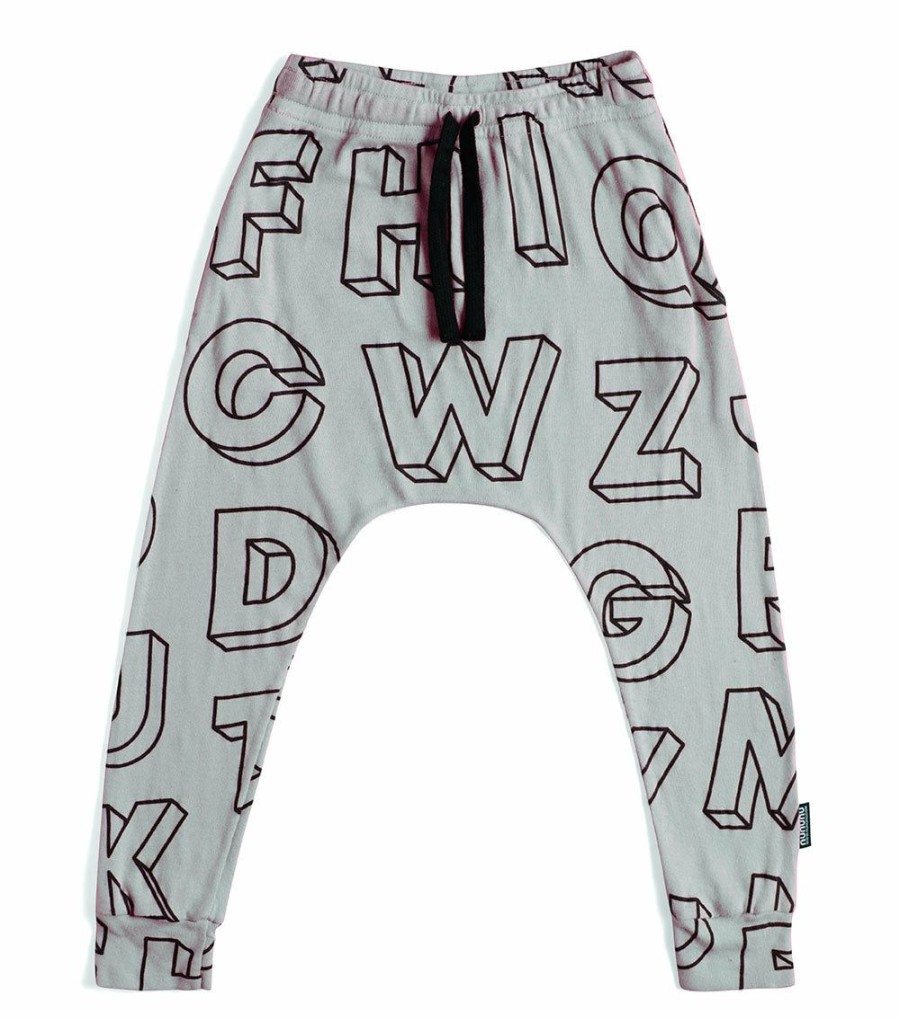 Girls * | Top Selling Light A-Z Baggy Pants