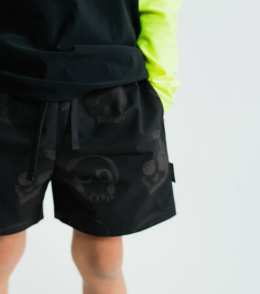 Girls * | Discount Online Faded Skulls Surf Trunks