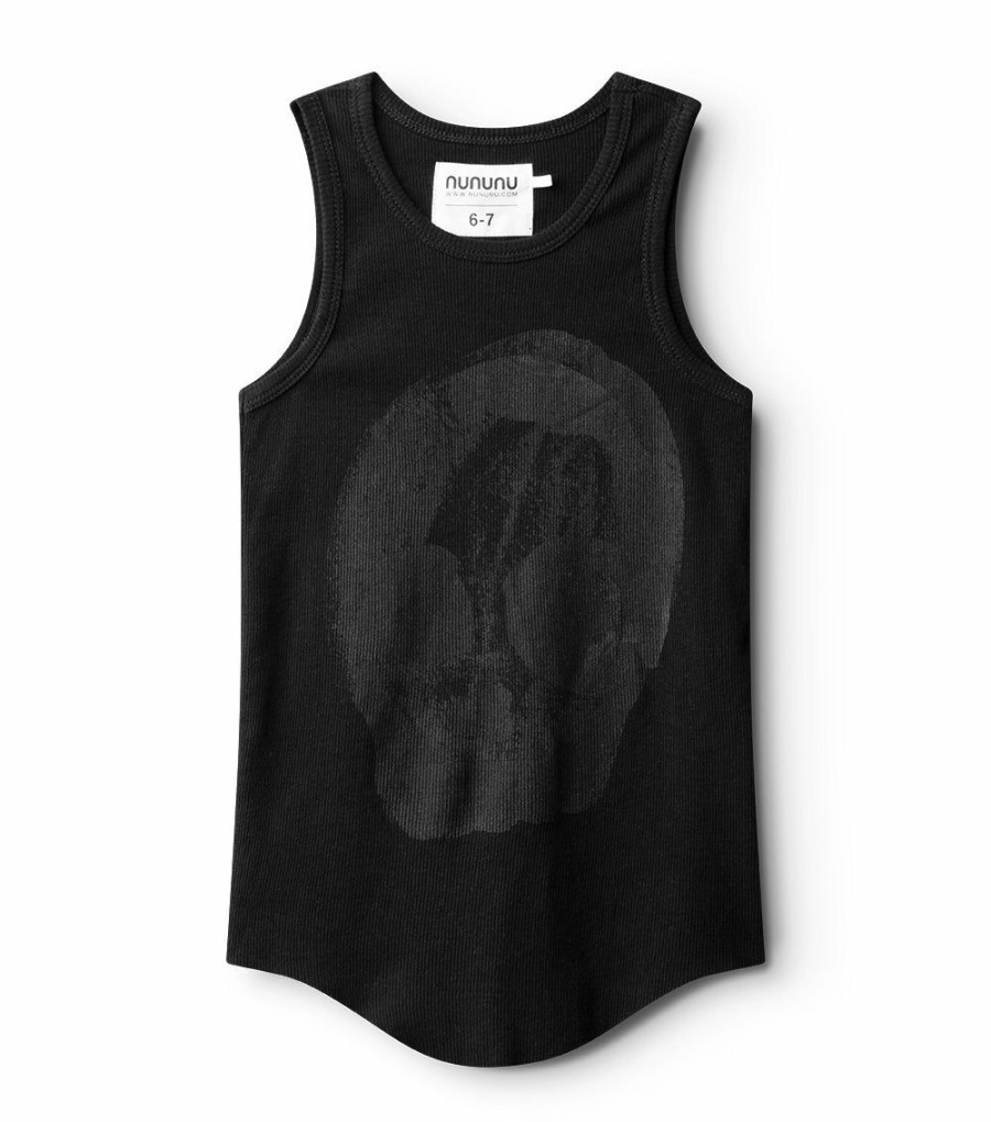 Girls * | Best Price Faded Skull Tank Top