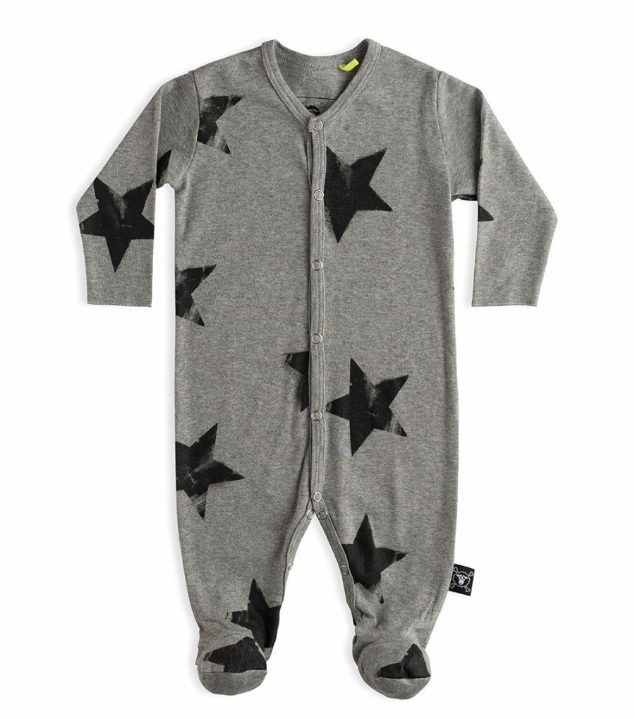 Babies * | New Arrivals Faded Star Footed Overall