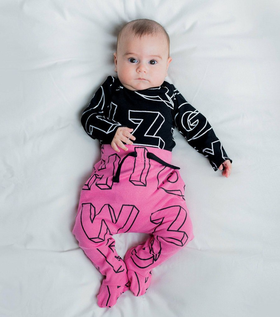 Babies * | Best Quality A-Z Footed Baggy Pants