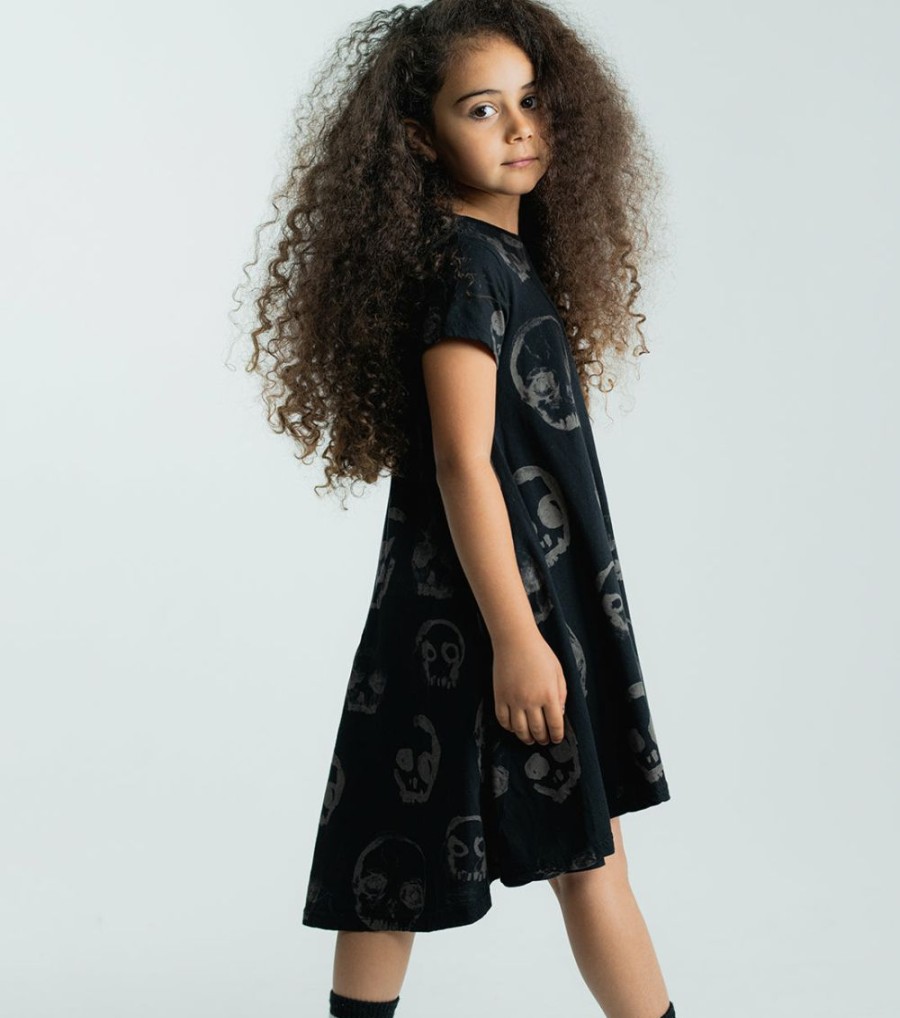 Girls * | Clearance Faded Skulls 360 Dress