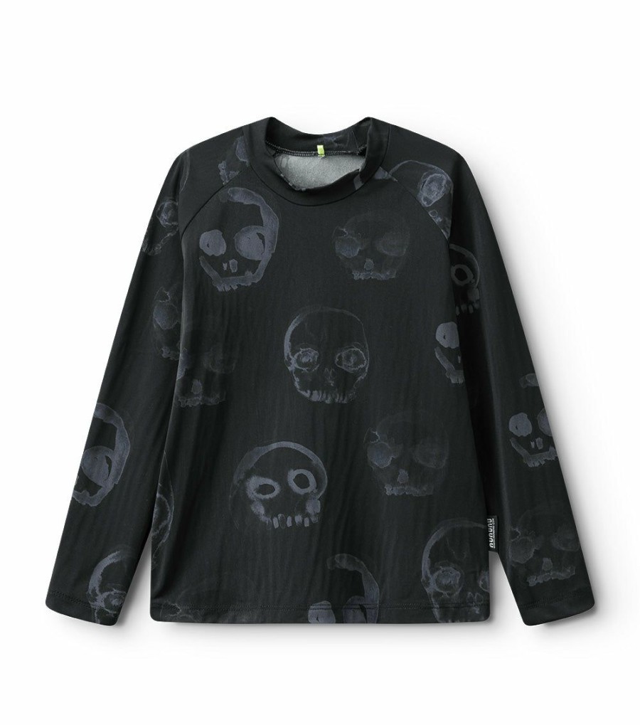 Girls * | Limited Edition Faded Skulls Rashguard