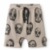 Girls * | New Arrivals Faded Skulls Rounded Sweatshorts