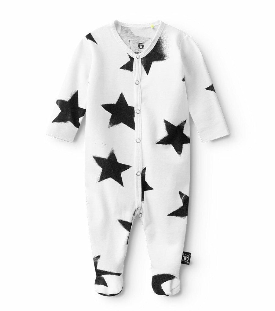 Babies * | Best Sellers Faded Star Footed Overall