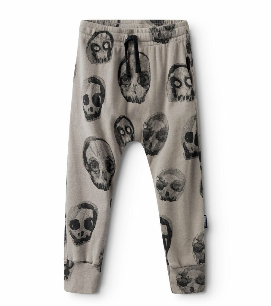 Girls * | Clearance Light Faded Skulls Baggy Pants